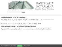 Tablet Screenshot of notariusz-mazur.pl